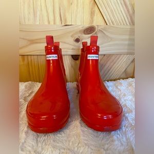 Hunter Big Kids Original High Gloss Chelsea Waterproof Rain Boot